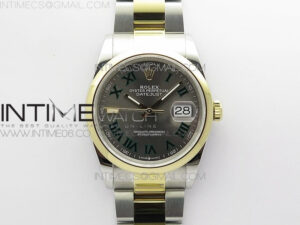 DateJust 36 SS/YG 126203 JDF 1:1 Best Edition Gray Dial on Oyster Bracelet