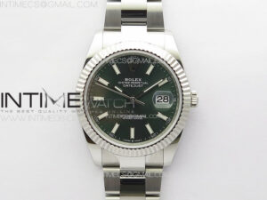 DateJust 41 126334 NTF 1:1 Best Edition 904L Steel Green Stick Dial on Oyster Bracelet VR3235
