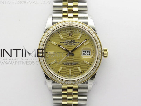 DateJust 36 SS/YG 126283 JDF 1:1 Best Edition New YG Dial on Jubilee Bracelet