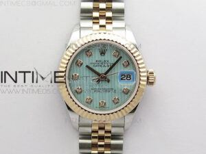 Datejust 28mm 279173 SS/RG BP Best Edition Blue Texture Dial on SS/RG Jubilee Bracelet ETA2671