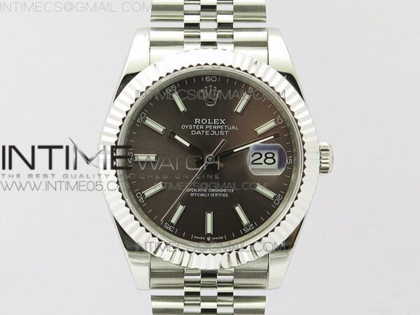 DateJust 41 126334 SS BP 1:1 Best Edition New Version Gray Dial on Jubilee Bracelet