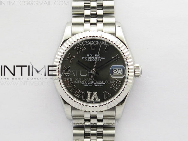 DateJust 31mm 178271 SS APSF Best Edition Gray Dial Roman Markers on Jubilee Bracelet A2824