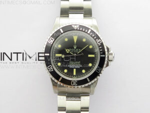 Vintage Submariner 5513 No Date SS B12 Best Edition Black Dial on SS Bracelet A2836 (Style2)