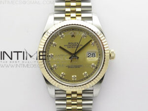 DateJust 41 126333 Wrapped SS/YG 3EF 1:1 Best Edition YG Dial Crystal Markers on Wrapped SS/YG Jubilee Bracelet A3235
