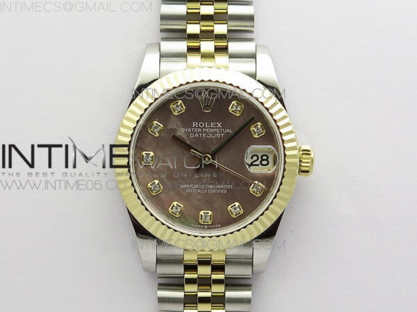 Datejust 31mm 278273 SS/YG BP Best Edition Brown MOP Diamond Markers Dial on SS/YG Jubilee Bracelet