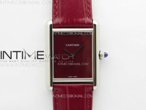 Tank Louis Ladies 25mm SS 8848F 1:1 Best Edition Red Dial on Red Leather Strap Ronda Quartz