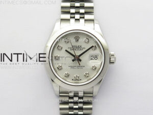 Datejust 28mm 279166 Smooth Bezel SS APSF Best Edition White MOP Dial Crystals Markers on SS Jubilee Bracelet NH05