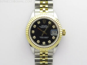 Datejust 28mm 279173 SS/YG BP Best Edition Black Crystals Markers Dial on SS/YG Jubilee Bracelet ETA2671