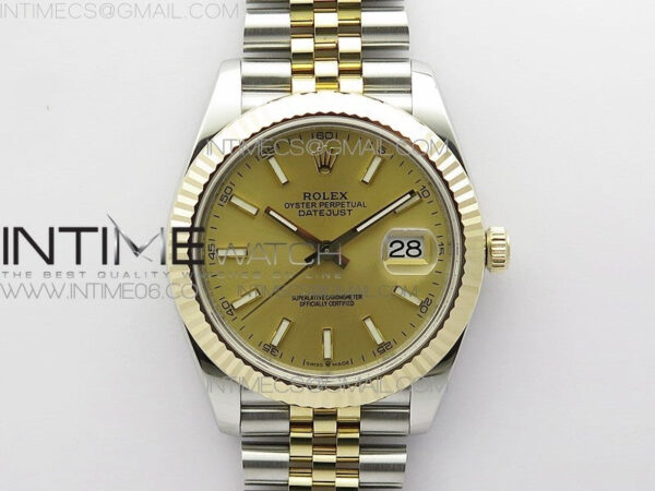 DateJust 41 126333 Wrapped SS/YG 3AF 1:1 Best Edition YG Lumed Dial on Wrapped SS/YG Jubilee Bracelet A3235