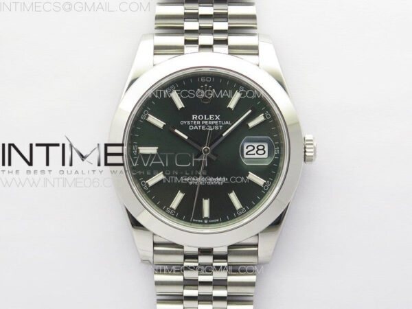 DateJust 41 126300 904L SS VSF 1:1 Best Edition Green Dial on Jubilee Bracelet VS3235