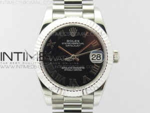 Datejust 31mm 278275 SS BP Best Edition Black Roman Markers Dial on SS President Bracelet