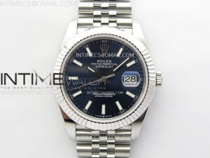 DateJust 41mm 126334 904 SS ARF 1:1 Best Edition Blue Dial Sticks Markers on Jubilee Bracelet SH3235