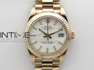 Datejust 31mm 278275 RG BP Best Edition White Sticks Markers Dial on RG President Bracelet
