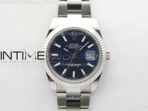 DateJust 41 126334 SS GMF 1:1 Best Edition Blue Fluted Dial on Oyster Bracelet