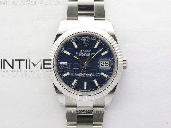 DateJust 41 126334 SS GMF 1:1 Best Edition Blue Fluted Dial on Oyster Bracelet