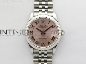 DateJust 31mm 178271 SS APSF Best Edition Pink Dial Roman Markers on Jubilee Bracelet A2824