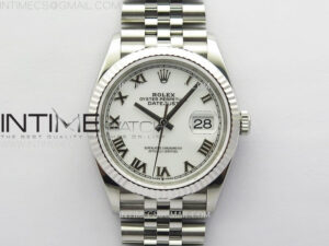 DateJust 36 SS 126234 VSF 1:1 Best Edition 904L Steel White Dial Roman Markers on Jubilee Bracelet VS3235
