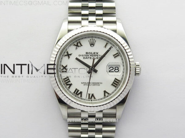 DateJust 36 SS 126234 VSF 1:1 Best Edition 904L Steel White Dial Roman Markers on Jubilee Bracelet VS3235