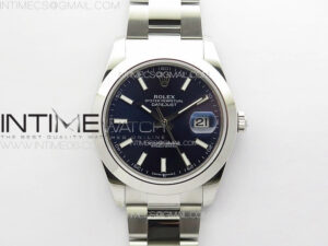 DateJust 41MM 126334 Smooth Bezel SS APSF 1:1 Best Edition Blue Dial on SS Jubilee Bracelet SA3235