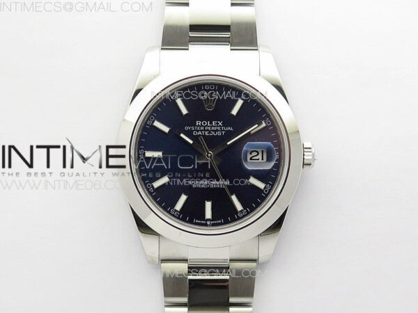 DateJust 41MM 126334 Smooth Bezel SS APSF 1:1 Best Edition Blue Dial on SS Jubilee Bracelet SA3235