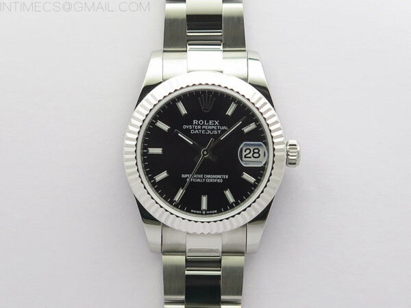Datejust 31mm 278273 SS BP Best Edition Black Stick Markers Dial on Oyster Bracelet