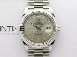 Day-Date 40mm 228239 BP New Dial Version 904 SS Silver Stick Markers Dial on SS President Bracelet A2836