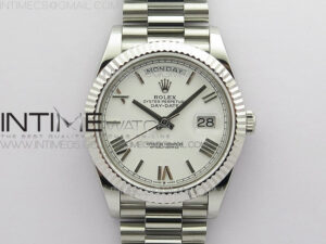 Day-Date 40mm 228239 BP New Dial Version 904 SS White Roman Markers Dial on SS President Bracelet A2836