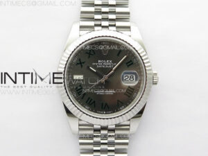 DateJust 41 126334 Clean 1:1 Best Edition 904L Steel Gray Roman Dial on Jubilee Bracelet VR3235