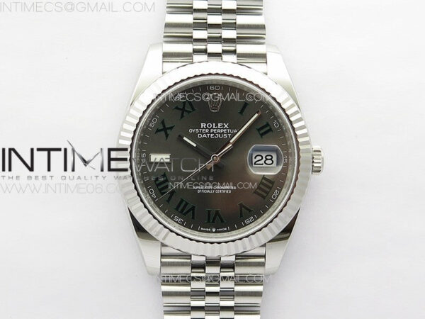 DateJust 41 126334 Clean 1:1 Best Edition 904L Steel Gray Roman Dial on Jubilee Bracelet VR3235