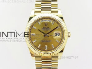 Day-Date 40 YG BP 1:1 Best 228239 Gold Diamond Sticks Dial on SS Bracelet