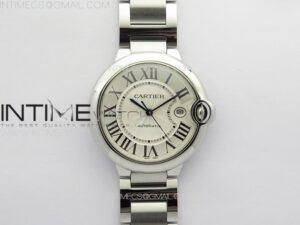 Ballon Bleu 42mm SS K3F 1:1 Best Edition White Texture Dial on SS Bracelet A2824