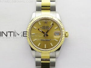 DateJust 31mm 178271 SS/YG APSF Best Edition YG Dial Sticks Markers on Oyster Bracelet A2824