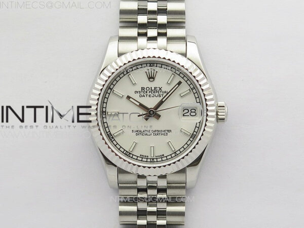 DateJust 31mm 178271 SS APSF Best Edition White Dial Sticks Markers on Jubilee Bracelet A2824