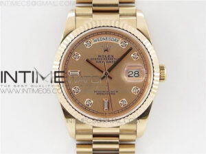Day-Date 36 128239 RG BP Best Edition Pink Gold Crystal Markers Dial on RG President Bracelet