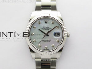 DateJust 41MM 126334 SS APSF 1:1 Best Edition White MOP Dial on SS Oyster Bracelet SA3235