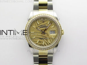 DateJust 36 SS/YG 126283 JDF 1:1 Best Edition New YG Dial Style 2 on Oyster Bracelet