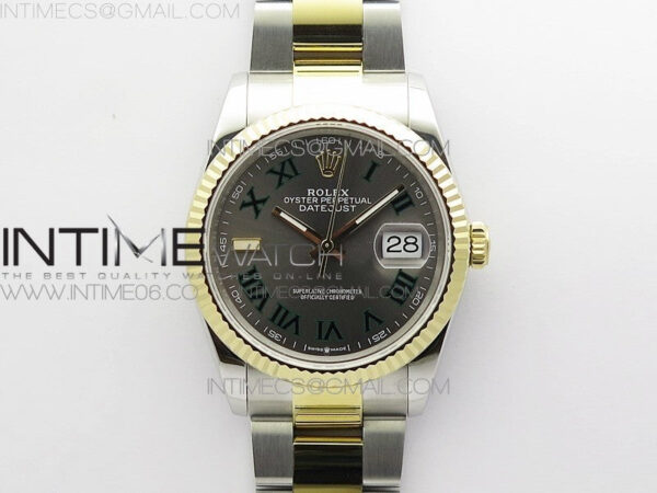 DateJust 36 SS/YG 126233 JDF 1:1 Best Edition Gray Dial on Oyster Bracelet