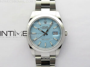 DateJust 41 126300 SS BP 1:1 Best Edition Ice Blue Dial on Oyster Bracelet