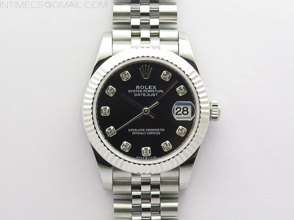 Datejust 31mm 278271 SS BP Best Edition Black Crystal Markers Dial on Jubilee Bracelet