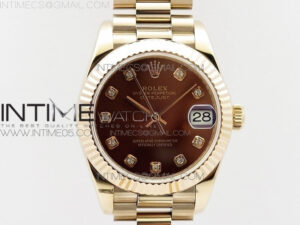 Datejust 31mm 278275 RG BP Best Edition Brown Crystal Markers Dial on RG President Bracelet