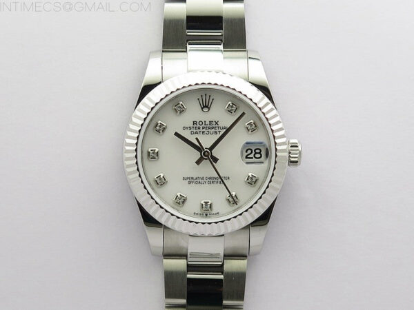 Datejust 31mm 278273 SS BP Best Edition White MOP Crystal Markers Dial on Oyster Bracelet