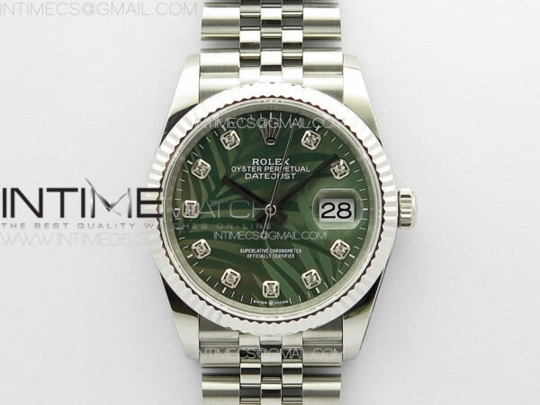 DateJust 36 SS 126233 JDF 1:1 Best Edition New Green Dial on Jubilee SS Bracelet