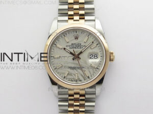 DateJust 36 SS/RG 126201 BP 1:1 Best Edition Silver/Gray Dial on Jubilee Bracelet
