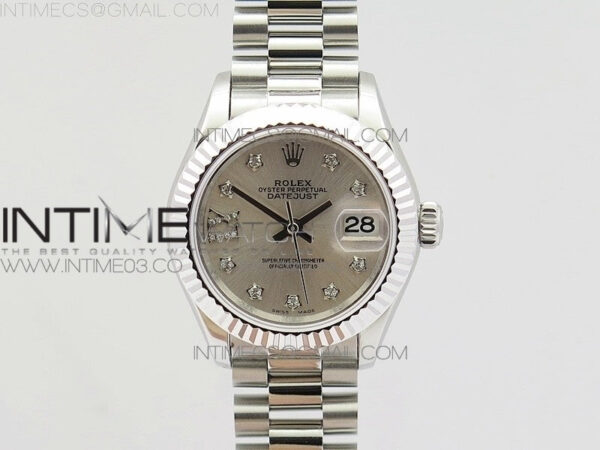 DateJust 28mm SS BP Best Edition Silver Dial XI Diamond on SS Bracelet ETA2671