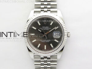 DateJust 41 126334 NTF 1:1 Best Edition 904L Steel Gray Stick Dial on Jubilee Bracelet VR3235