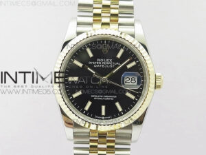 DateJust 36mm 126234 BP 1:1 Best Edition 904L Steel/YG New Version Black Dial on Jubilee Bracelet