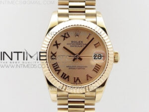 Datejust 31mm 278275 RG BP Best Edition RG Roman Markers Dial on RG President Bracelet