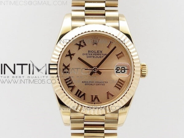 Datejust 31mm 278275 RG BP Best Edition RG Roman Markers Dial on RG President Bracelet