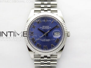 DateJust 41 126334 Clean 1:1 Best Edition 904L Steel Blue Roman Dial on Jubilee Bracelet VR3235