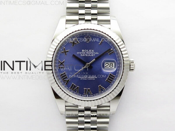 DateJust 41 126334 Clean 1:1 Best Edition 904L Steel Blue Roman Dial on Jubilee Bracelet VR3235